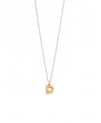 Letter Gold Chain Pendant Necklace