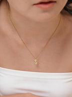 Letter Gold Chain Pendant Necklace